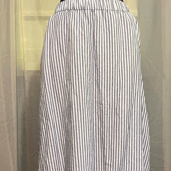 Talbots CANDY STRIPE LINEN MIDI SKIRT - Picture 5 of 13